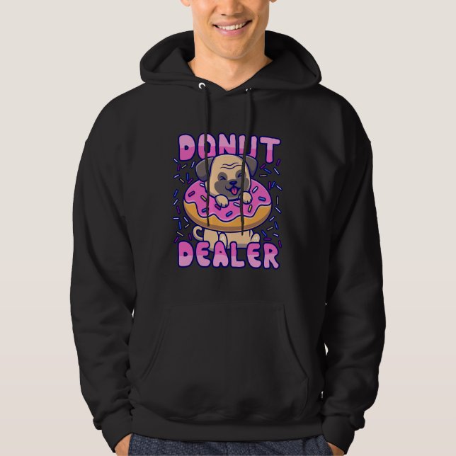 Doughnut Dealer Pug Gift Classic T-Shirt 994 Hoodie (Front)