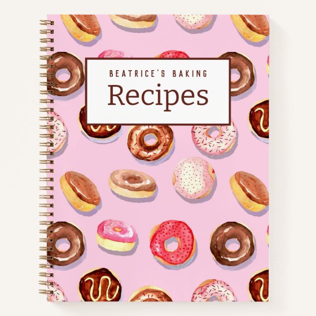 Doughnut Delight Customisable Recipe Book (Front)