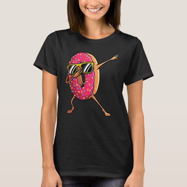 Doughnut Designs For Boys Girl Hip Hop Dabbing Dou T-Shirt (Front)
