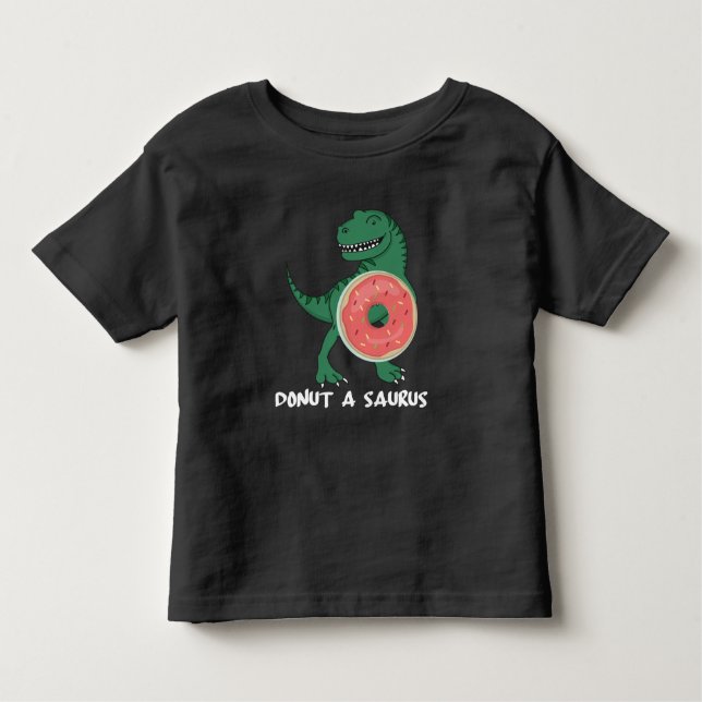 Doughnut Dinosaur Foodie Dino Lover Toddler T-Shirt (Front)
