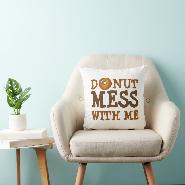 Doughnut (Do Not) Mess With Me Glazed Doughnut Foo Cushion (Chair)