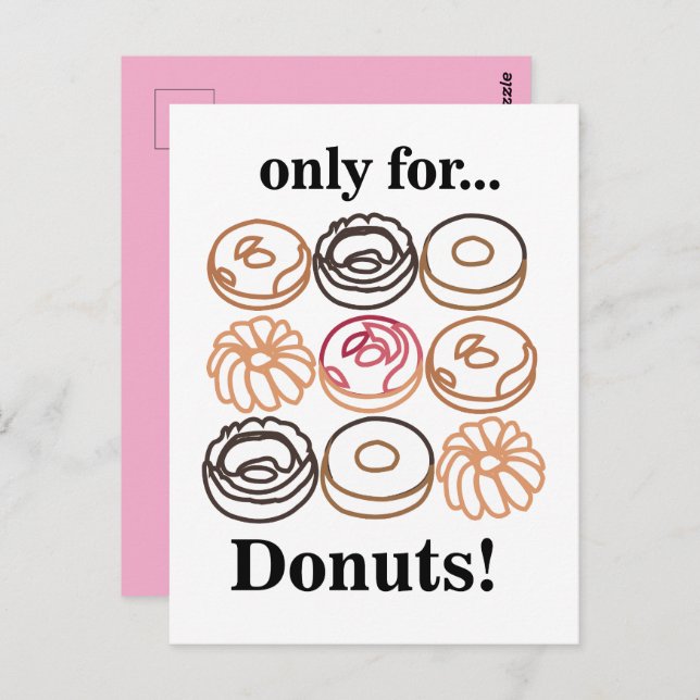 Doughnut Doughnut Sweet Funny Postcard (Front/Back)