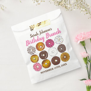 Doughnut Doughnuts Birthday Party Brunch Favour Bag