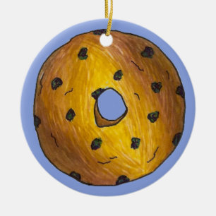 Doughnut Dozen Blueberry Cake Doughnut Pastry Ceramic Ornament
