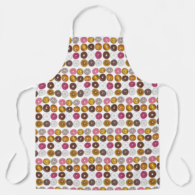 Doughnut Dozen Doughnuts Junk Food Breakfast Brunc Apron (Front)