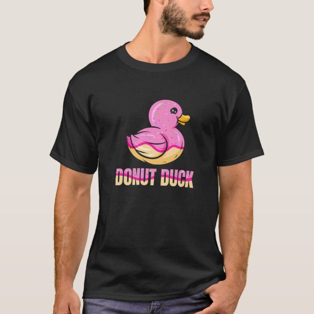 Doughnut Duck - Funny Rubber Duck T-Shirt (Front)