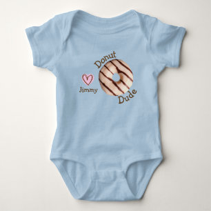 Doughnut Dude Cute One-Piece Bodysuit for Baby Boy