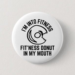 Doughnut Fitness Funny 6 Cm Round Badge