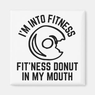 Doughnut Fitness Funny Magnet
