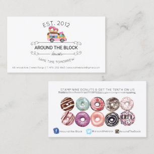 Doughnut Food Truck Loyalty Card
