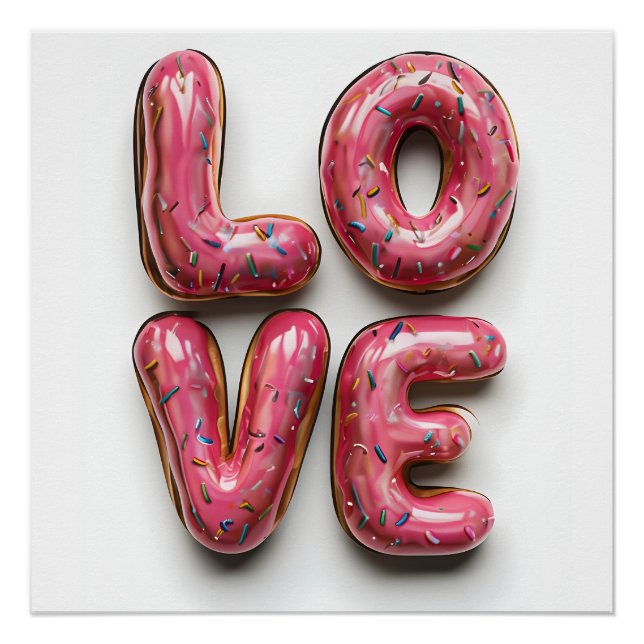 Doughnut Forget to Love - Valentine's Day Kitchen  Poster (Front)