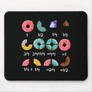 Doughnut fraction math teacher back to school funn mouse pad