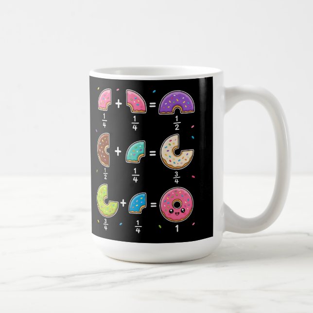 Doughnut Fractions Learning Math Humour Coffee Mug (Right)