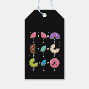 Doughnut Fractions Learning Math Humour Gift Tags