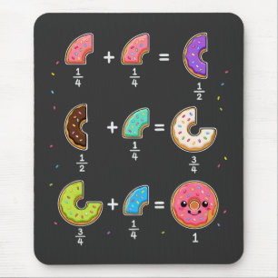 Doughnut Fractions Learning Math Humour Mouse Pad