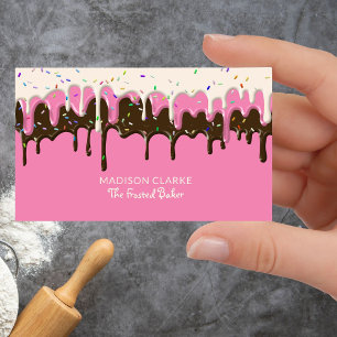 Doughnut Frosting Sprinkles Baker Bakery Business Card