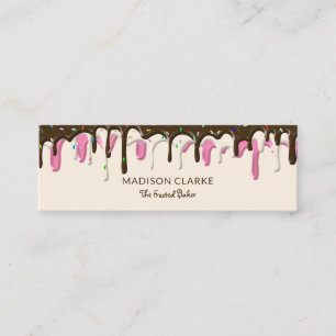 Doughnut Frosting Sprinkles Baker Bakery Mini Business Card