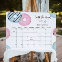 Doughnut gender reveal Guess the due Date calendar