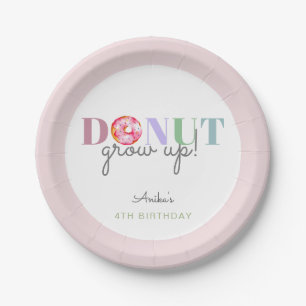 Doughnut Grow Up Birthday Cute Pastel doughnut par Paper Plate