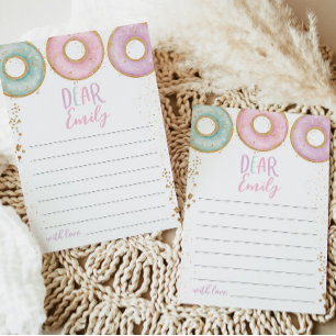 Doughnut Grow Up Birthday Time Capsule Message Aqu Thank You Card