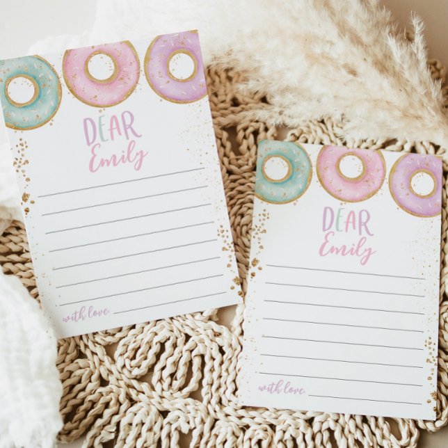 Doughnut Grow Up Birthday Time Capsule Message Aqu Thank You Card (Creator Uploaded)