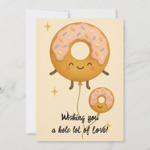 Doughnut Grow Up Cute Pastel Doughnut Birthday Car Holiday Card