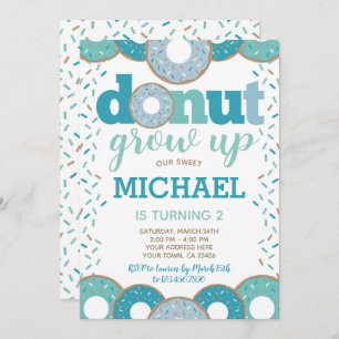 Doughnut Grow Up Invitation
