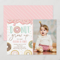 Doughnut Grow Up Pink Doughnut Girl Birthday Party