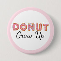 Doughnut Grow Up Pink Iced Baby First Birthday