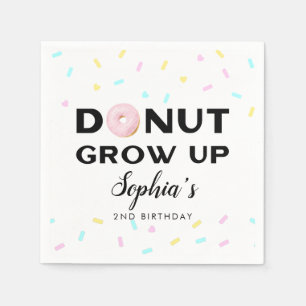 Doughnut Grow Up Sweet Birthday Party Napkin