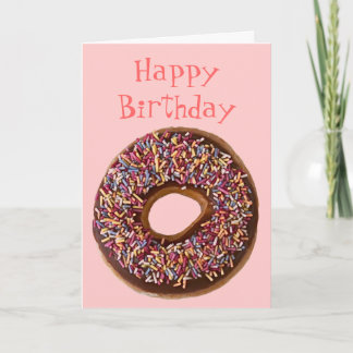 Doughnut Happy Birthday Greeting Card
