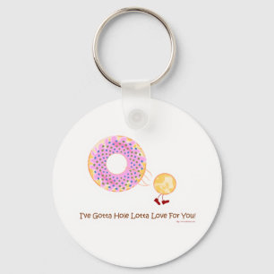 Doughnut Hole Love Key Ring