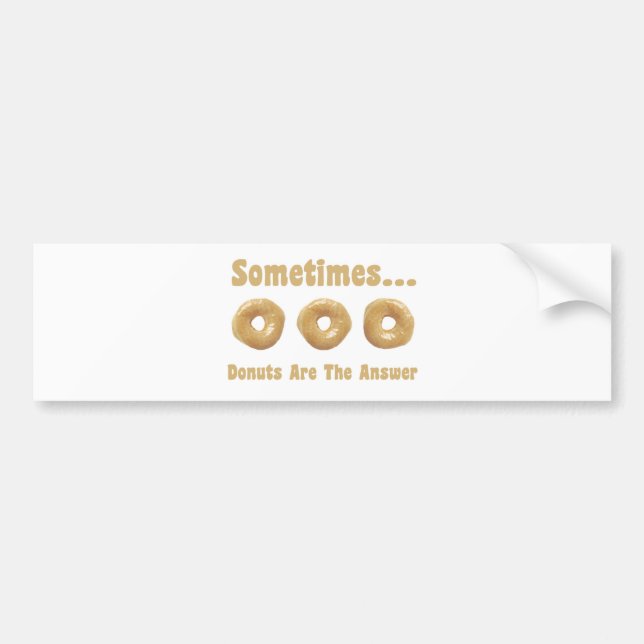 Doughnut Humour Bumper Sticker (Front)