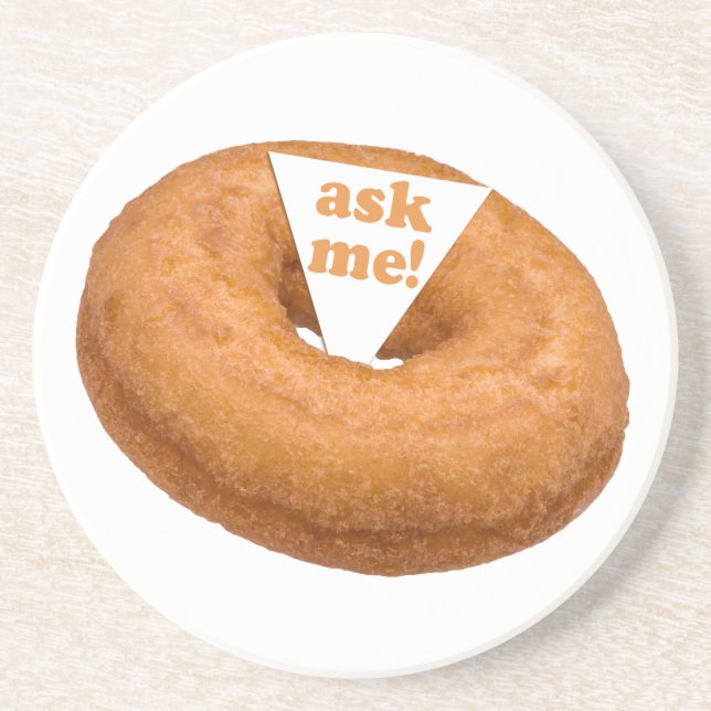 Doughnut Humour custom coaster (Front)