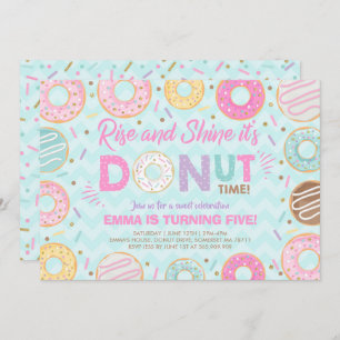Doughnut Invitation Rise And Shine It's Doughnut T