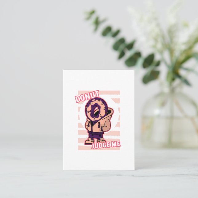 Doughnut judge funny puns business card (Standing Front)