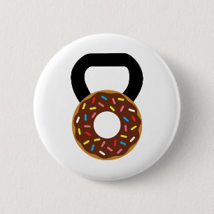 Doughnut Kettlebell 6 Cm Round Badge