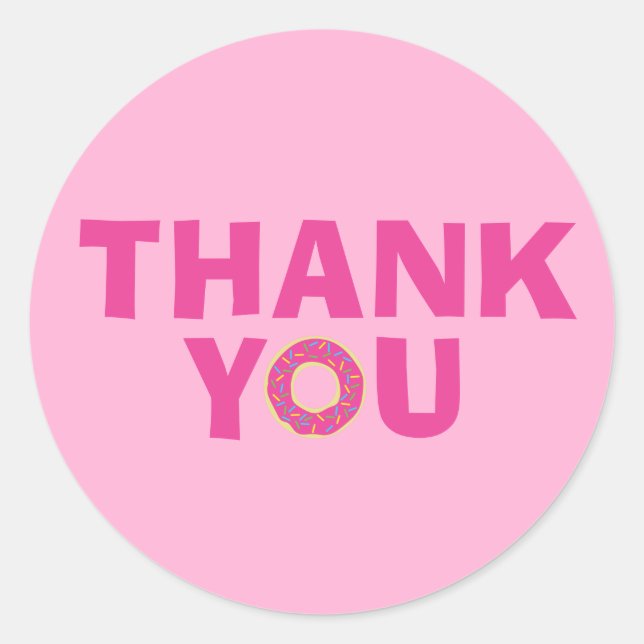 Doughnut Kids Birthday Party Classic Round Sticker (Front)