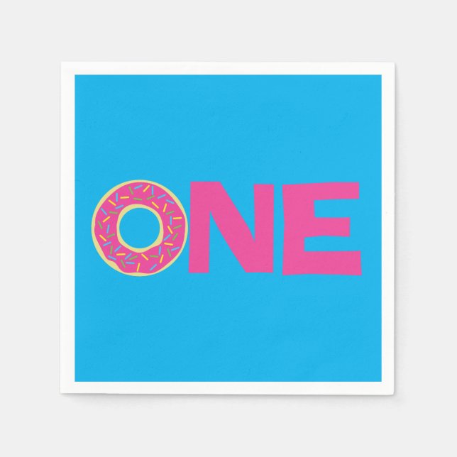 Doughnut Kids Birthday Party Napkin (Front)