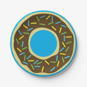 Doughnut Kids Birthday Party Paper Plate