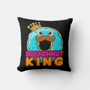 Doughnut King Doughnut Lover Men Cushion