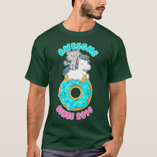 Doughnut Kitten Unicorn Awesome since 2010 T-Shirt