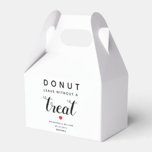 Doughnut Leave Without a Treat Elegant Wedding Favour Box