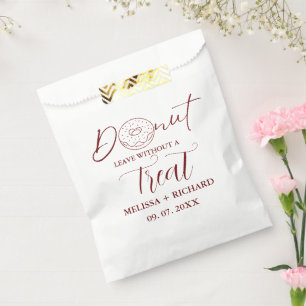 Doughnut leave without a treat wedding doughnut  f favour bag