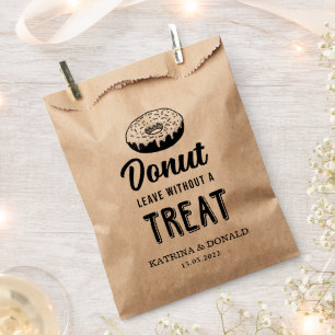 Doughnut Leave Without A Treat Wedding Favour Ba Bag