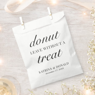 Doughnut Leave Without A Treat   Wedding Favour Bag