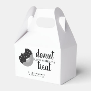 Doughnut Leave Without a Treat Wedding Party Treat Favour Box