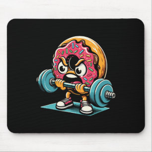 Doughnut Lifting Weights Funny Gym Workout Weightl Mouse Pad