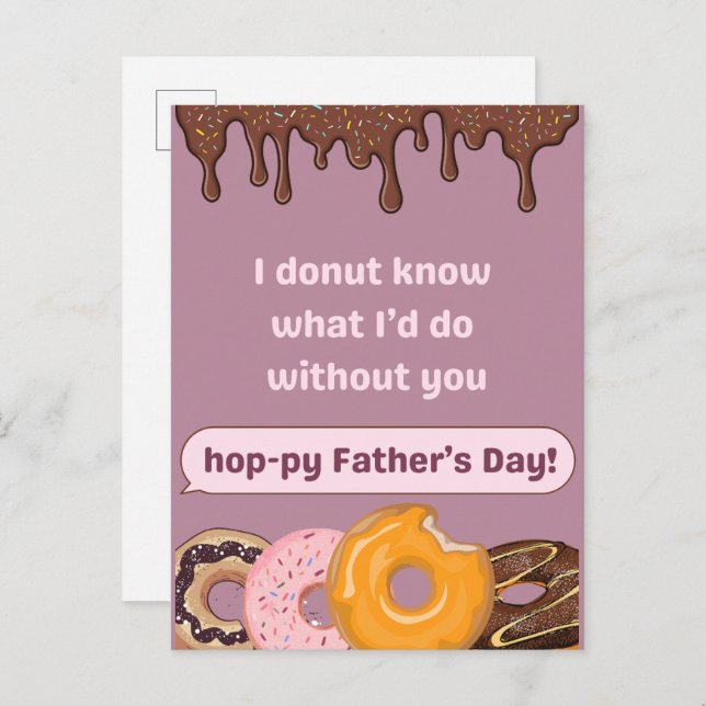 Doughnut Limited Father's Day Edition Invitation Postcard (Front/Back)