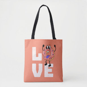 Doughnut love tote bag